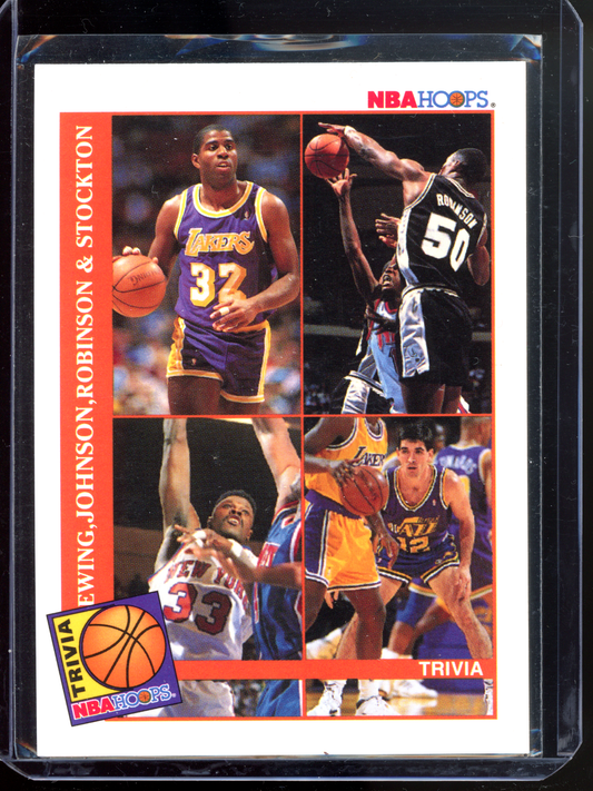 Magic Johnson & David Robinson & Patrick Ewing & John Stockton Trivia I 1993 Skybox