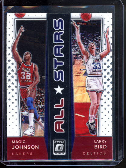 Magic Johnson & Larry Bird All-Stars I 2021-22 Panini Donruss Optic