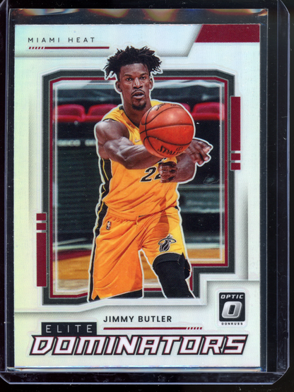 Jimmy Butler Elite Dominators Silver I 2021-22 Donruss Optic Prizm