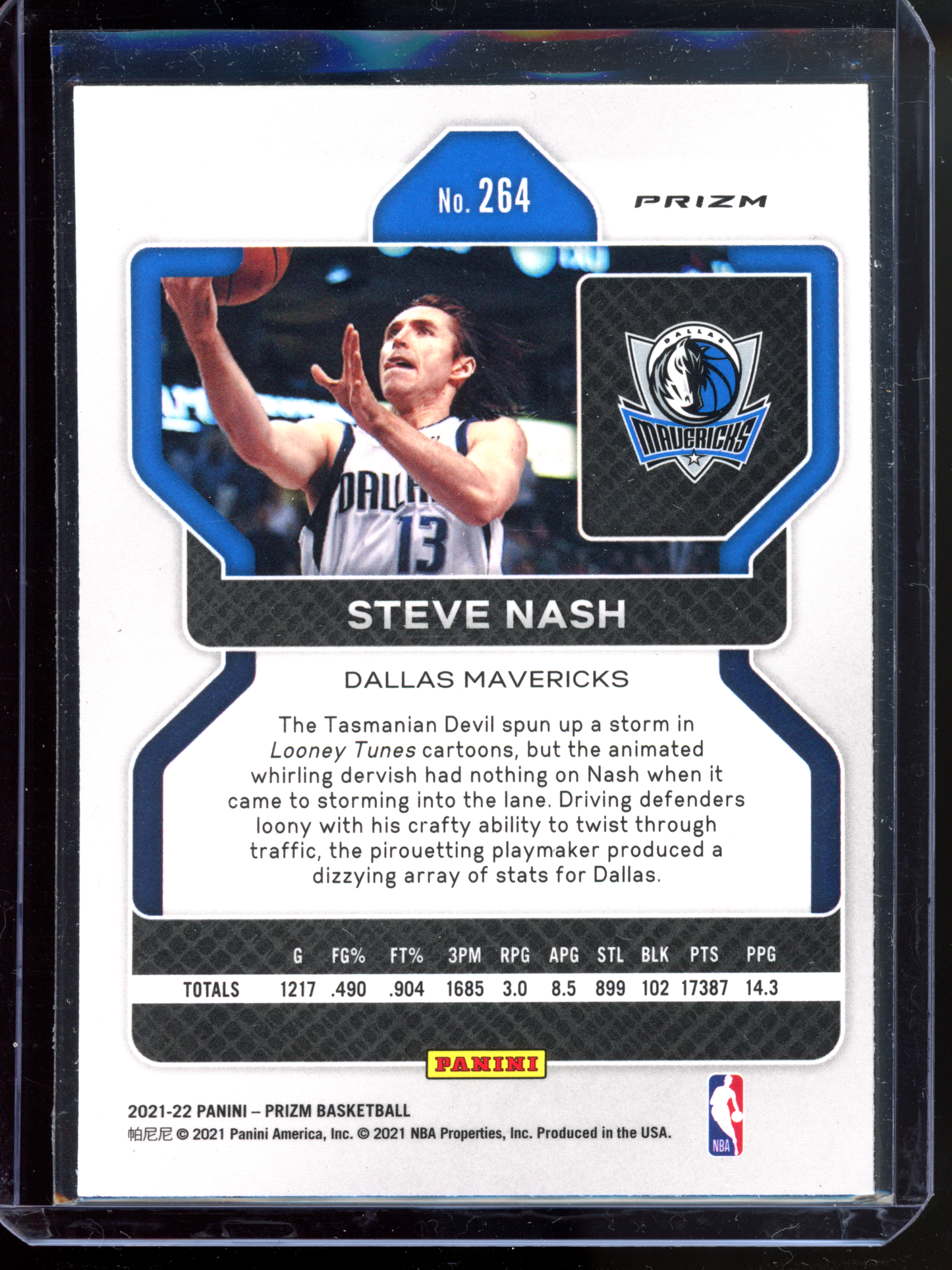 Steve Nash Cracked Ice I 2021-22 Panini Prizm