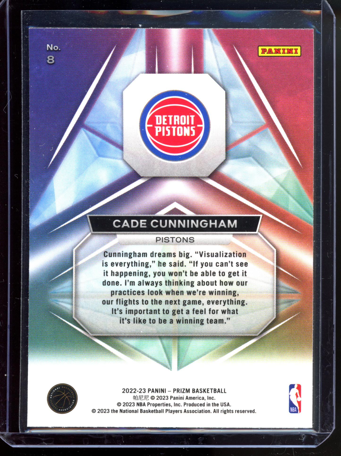 Cade Cunningham Prizmatic I 2022-23 Panini Prizm