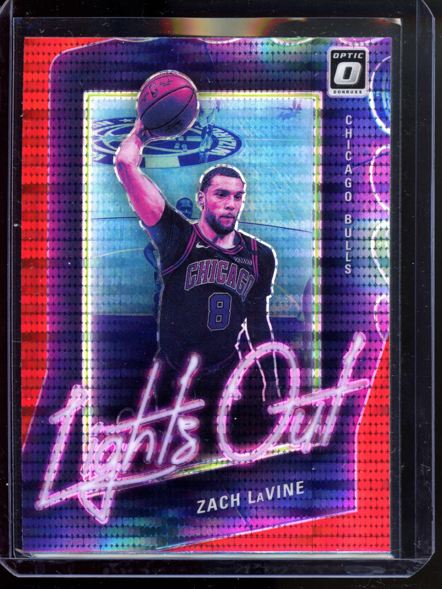 Zach Lavine Lights Out Red Pulsar I 2020-21 Panini Donruss Optic Prizm