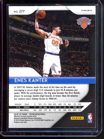 Enes Kanter Purple I 2018-19 Panini Prizm