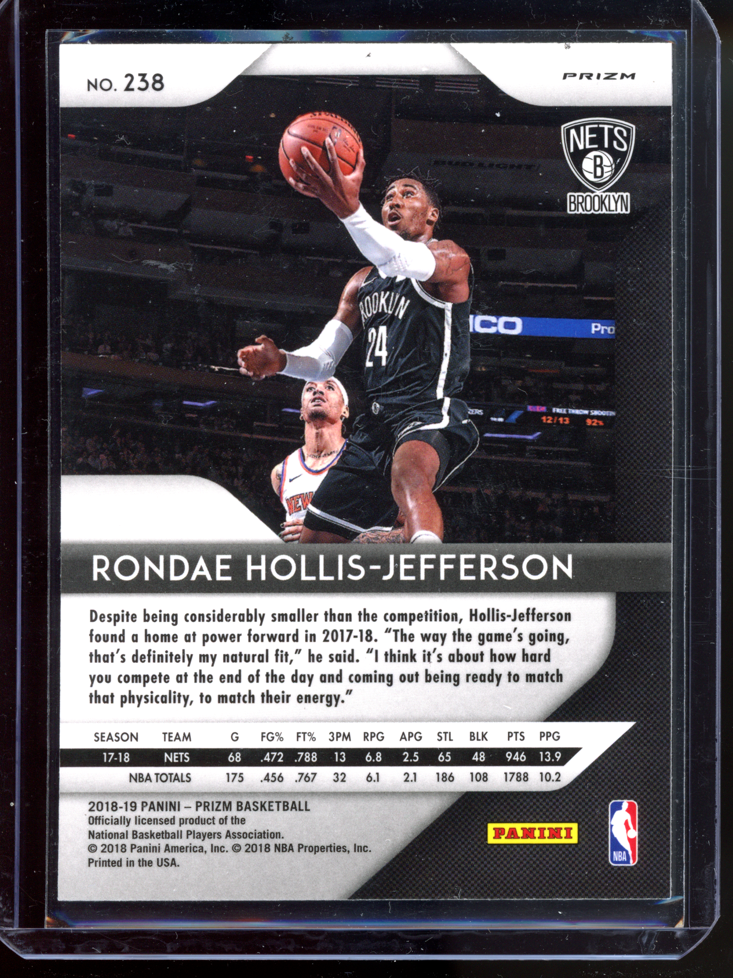 Rondae Hollis-Jefferson Silver I 2018-19 Panini Prizm