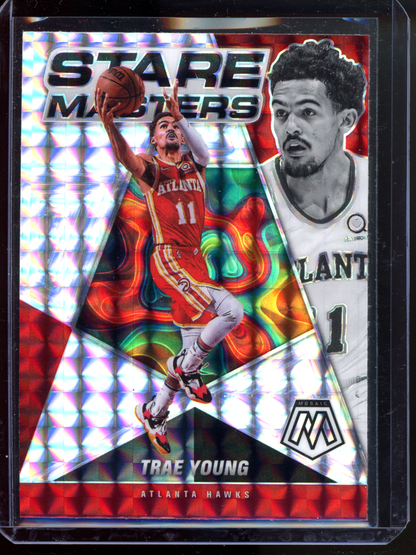 Trae Young Stare Masters Silver I 2021-22 Panini Mosaic Prizm