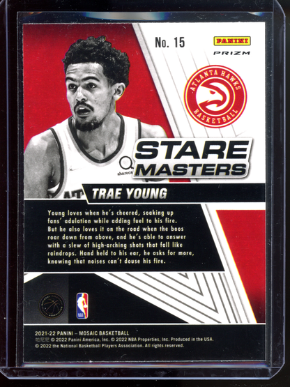 Trae Young Stare Masters Silver I 2021-22 Panini Mosaic Prizm