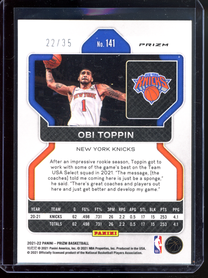 Obi Toppin Purple - Limitiert auf 35 I 2021-22 Panini Prizm