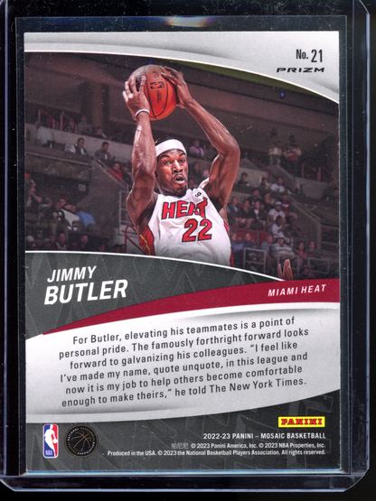 Jimmy Butler Elevate Green I 2022-23 Panini Mosaic Prizm