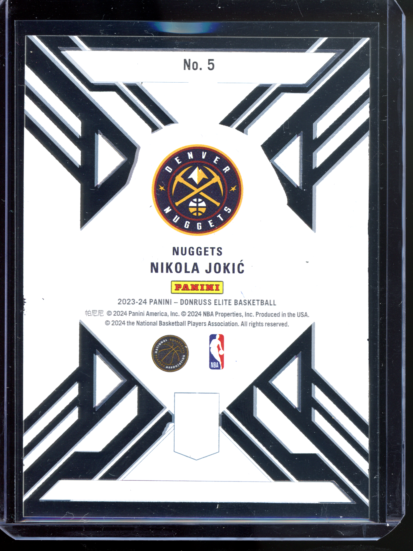 Nikola Jokic Clarity I 2023-24 Panini Donruss Elite