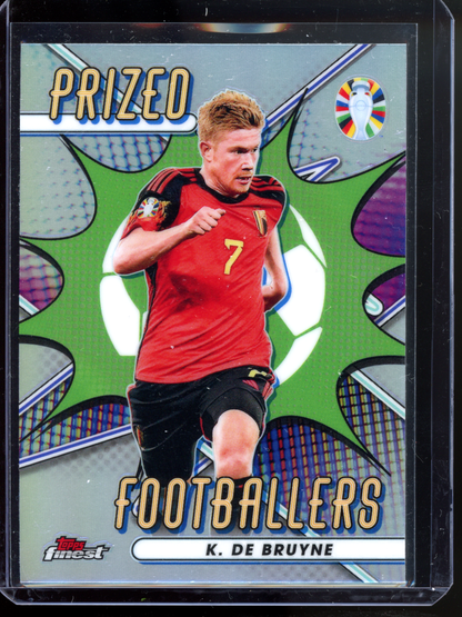 Kevin De Bruyne Prized Footballers I 2023-24 Topps Finest Road to Euro 2024