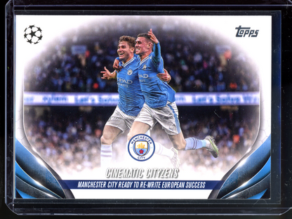 Phil Foden & Julian Alvarez Cinematic Cityzens I 2023-24 Topps UEFA Club Competitions