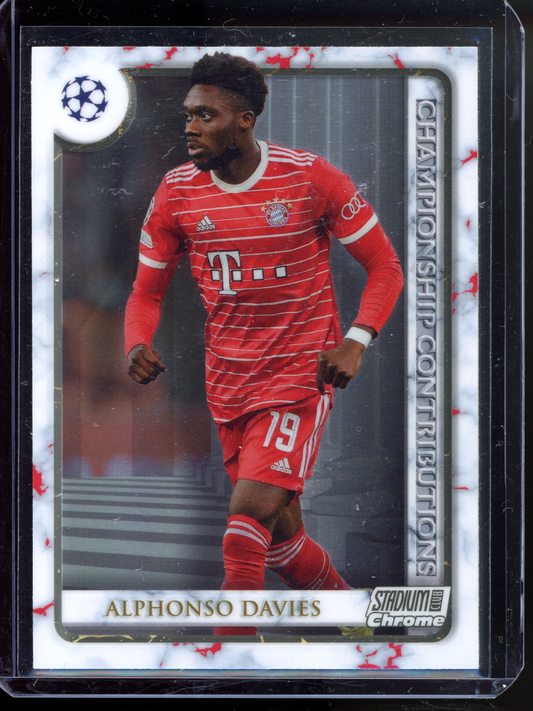 Alphonso Davies Championship Contributions I 2022-23 Stadium Club Chrome UEFA