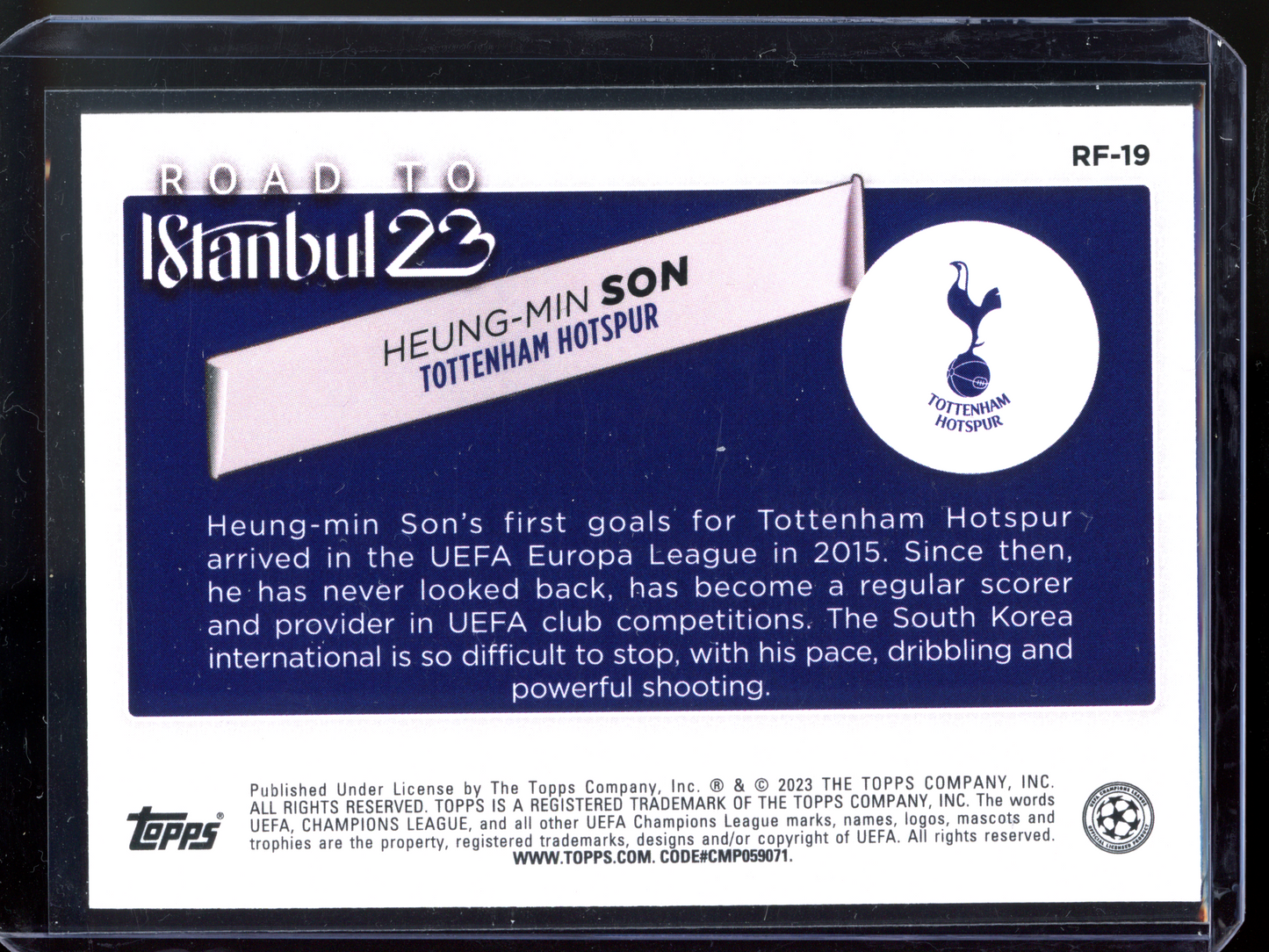 Heung-Min Son Road to Istanbul 2023 I 2022-23 Topps UEFA Club Competitions