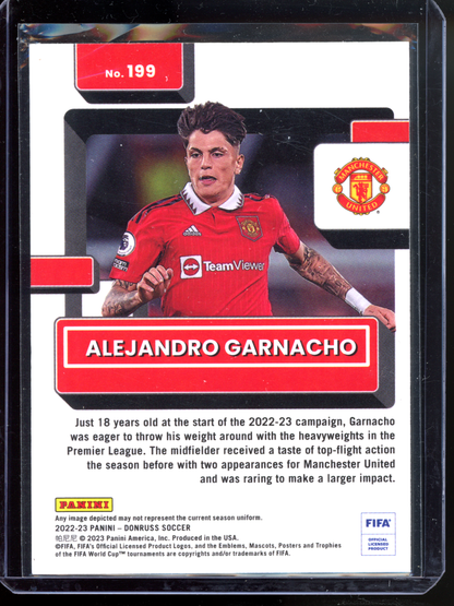 Alejandro Garnacho Rated Rookie I 2022-23 Panini Donruss Optic FIFA