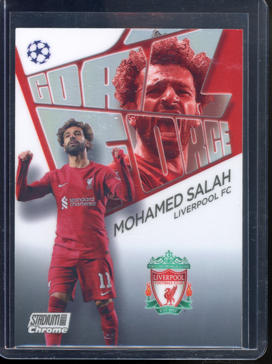 Mohamed Salah Goal Force I 2022-23 Topps Stadium Club Chrome UCL