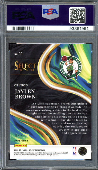 Jaylen Brown Sensations Gold PSA 10 - Limitiert auf 10 I 2022-23 Panini Select