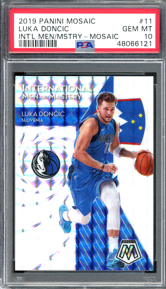 Luka Doncic International Men of Mastery Mosaic PSA 10 I 2019-20 Panini Mosaic