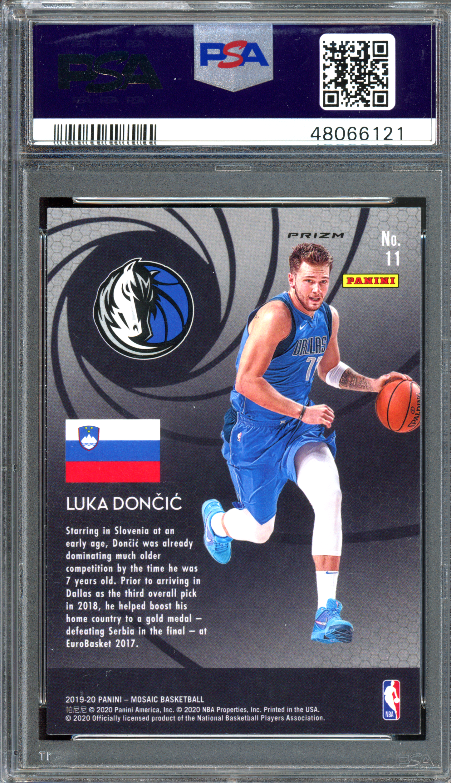 Luka Doncic International Men of Mastery Mosaic PSA 10 I 2019-20 Panini Mosaic