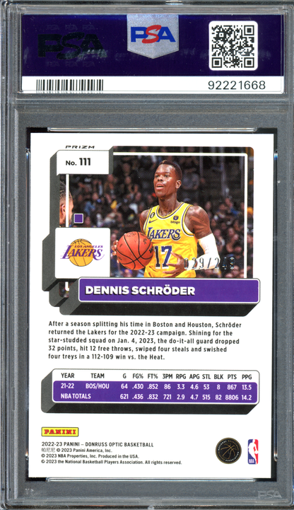 Dennis Schröder Autogramm Premium Box Set - Limitiert auf 249 I 2022-23 Panini Donruss Optic