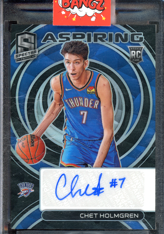 Chet Holmgren Autogramm Aspiring Rookie - Limitiert auf 99 I 2022-23 Panini Spectra