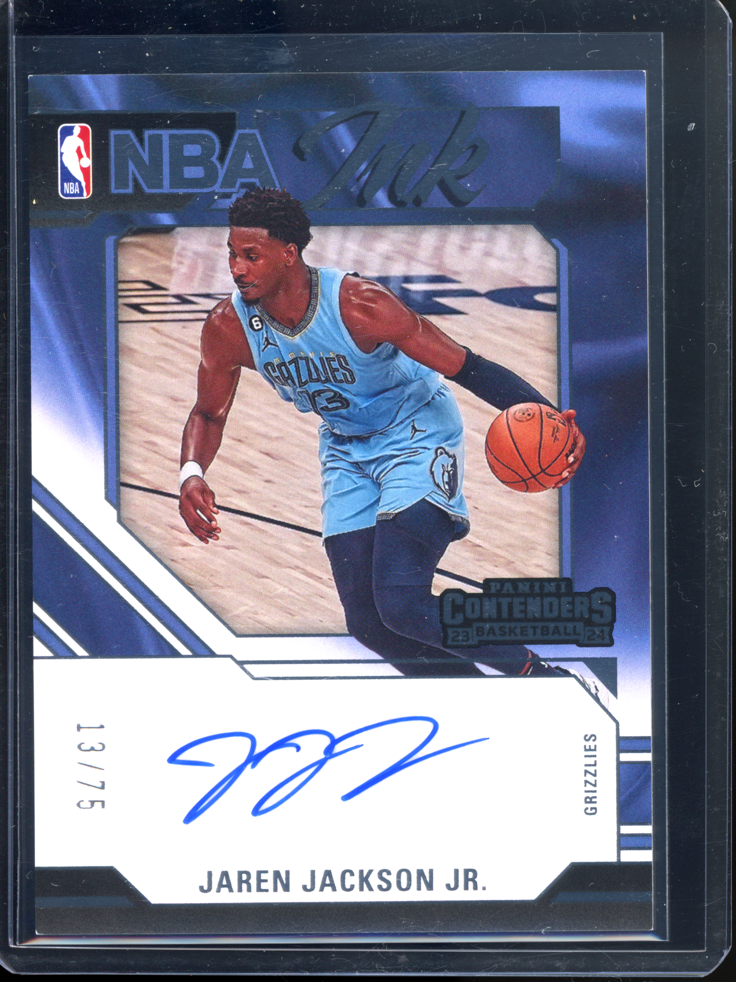 Jaren Jackson Jr. Autogramm NBA Ink - Limitiert auf 75 (Jersey Number & Sticker) I 2023-24 Contenders