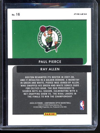 Paul Pierce & Ray Allen Legendary Tandems Silver I 2022-23 Panini Contenders Optic