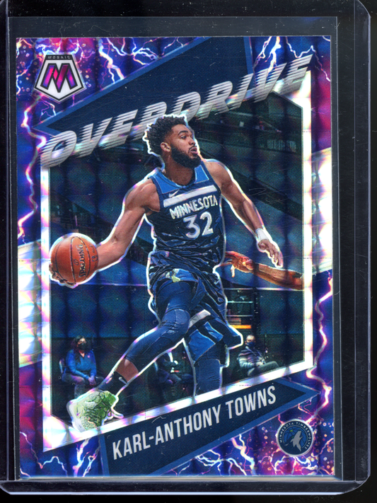 Karl-Anthony Towns Overdrive I 2020-21 Panini Mosaic Prizm