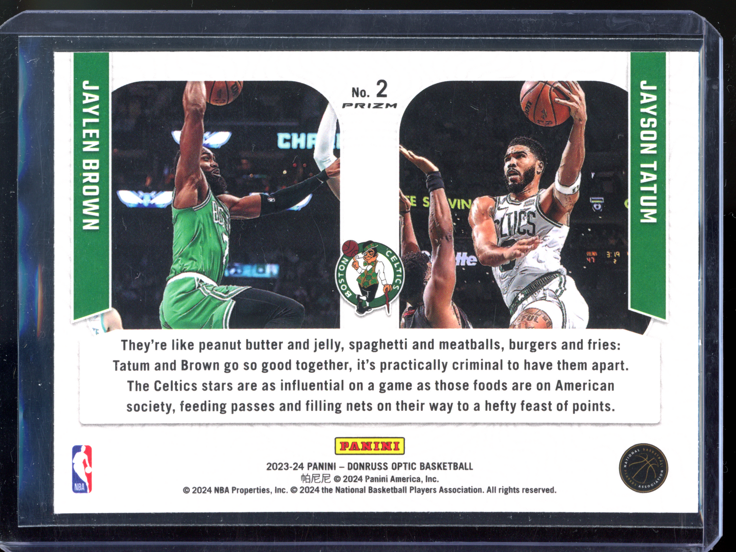 Jayson Tatum & Jaylen Brown Optical Illusions I 2023-24 Panini Donruss Optic