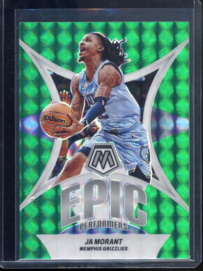 Ja Morant Epic Performers Green I 2023-24 Panini Mosaic Prizm