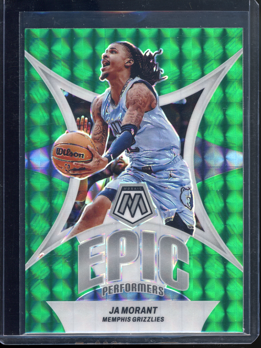 Ja Morant Epic Performers Green I 2023-24 Panini Mosaic Prizm