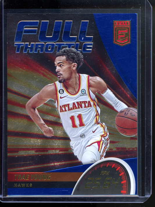 Trae Young Full Throttle Blue - Limitiert auf 99 I 2019-20 Panini Donruss Elite