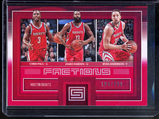 James Harden & Chris Paul - Limitiert auf 299 I 2017-18 Panini Status Fractions