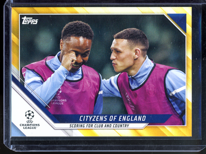 Phil Foden & Raheem Sterling Cityzens of England - Limitiert auf 25 I 2021-22 Topps UEFA