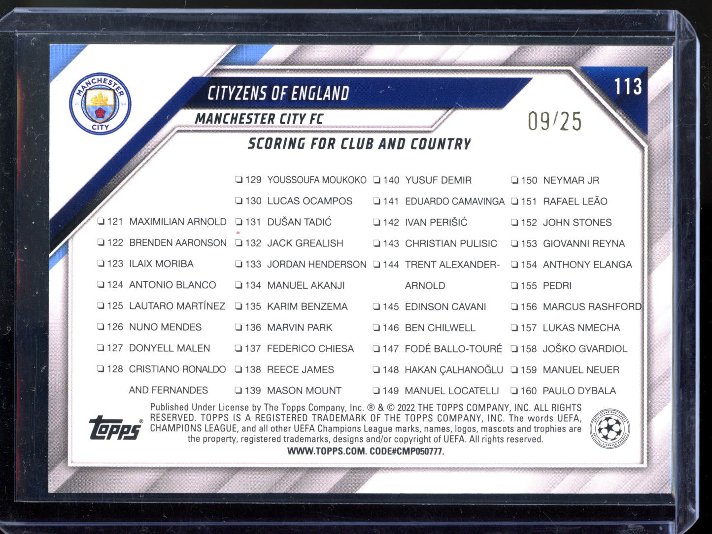 Phil Foden & Raheem Sterling Cityzens of England - Limitiert auf 25 I 2021-22 Topps UEFA