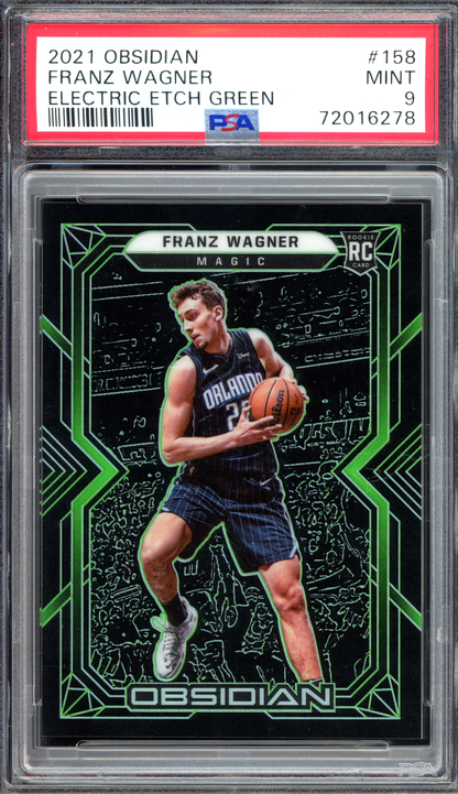 Franz Wagner Electric Etch Green Rookie - Limitiert auf 25 I 2021-22 Panini Obsidian