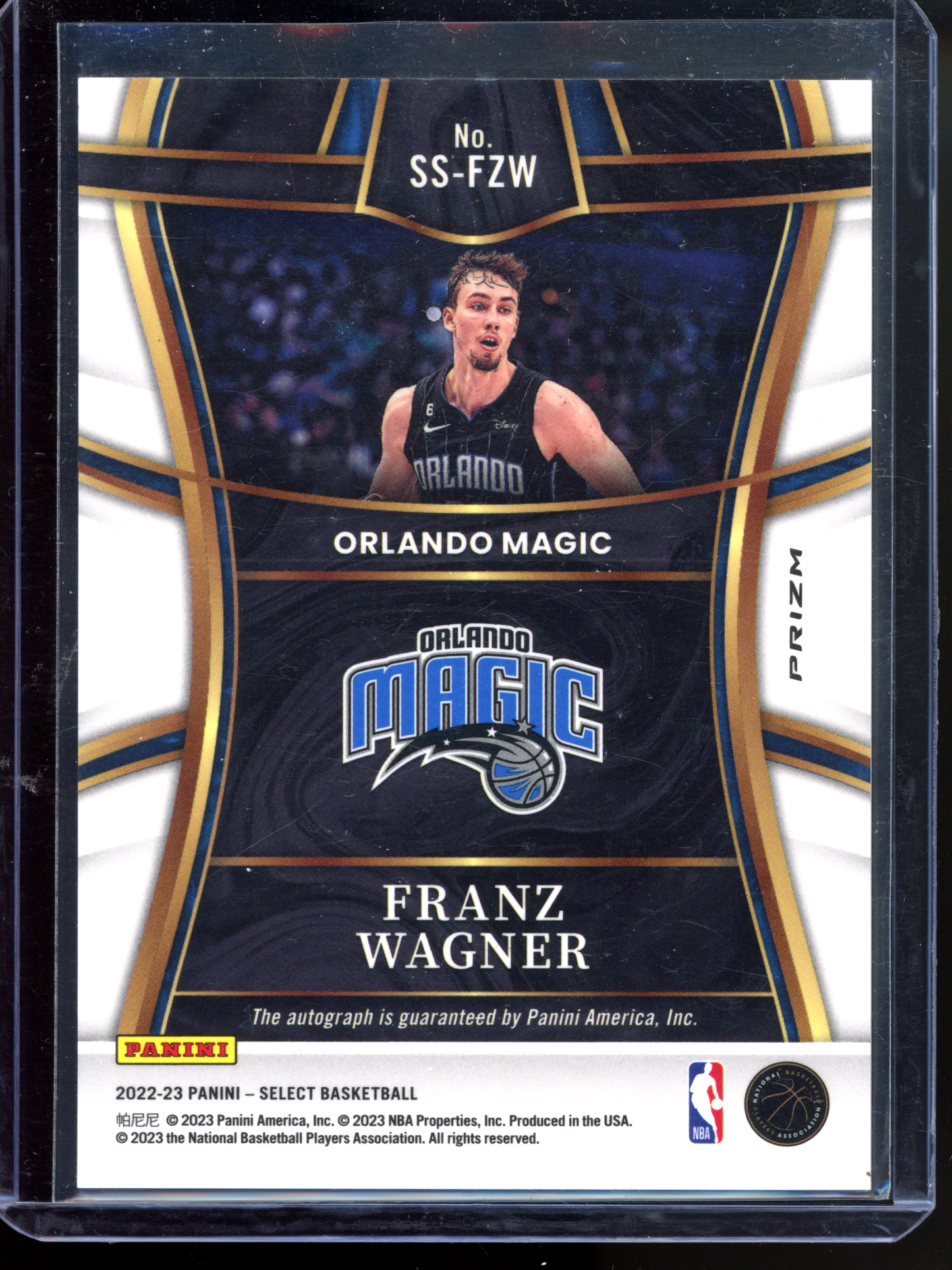 Franz Wagner Autogramm Signature Selections I 2022-23 Panini Select