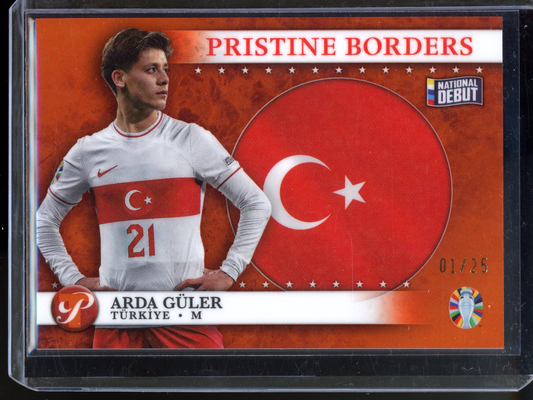 Arda Güler Pristine Borders Rookie - Limitiert auf 25 I 2023-24 Topps Road to Euro 2024