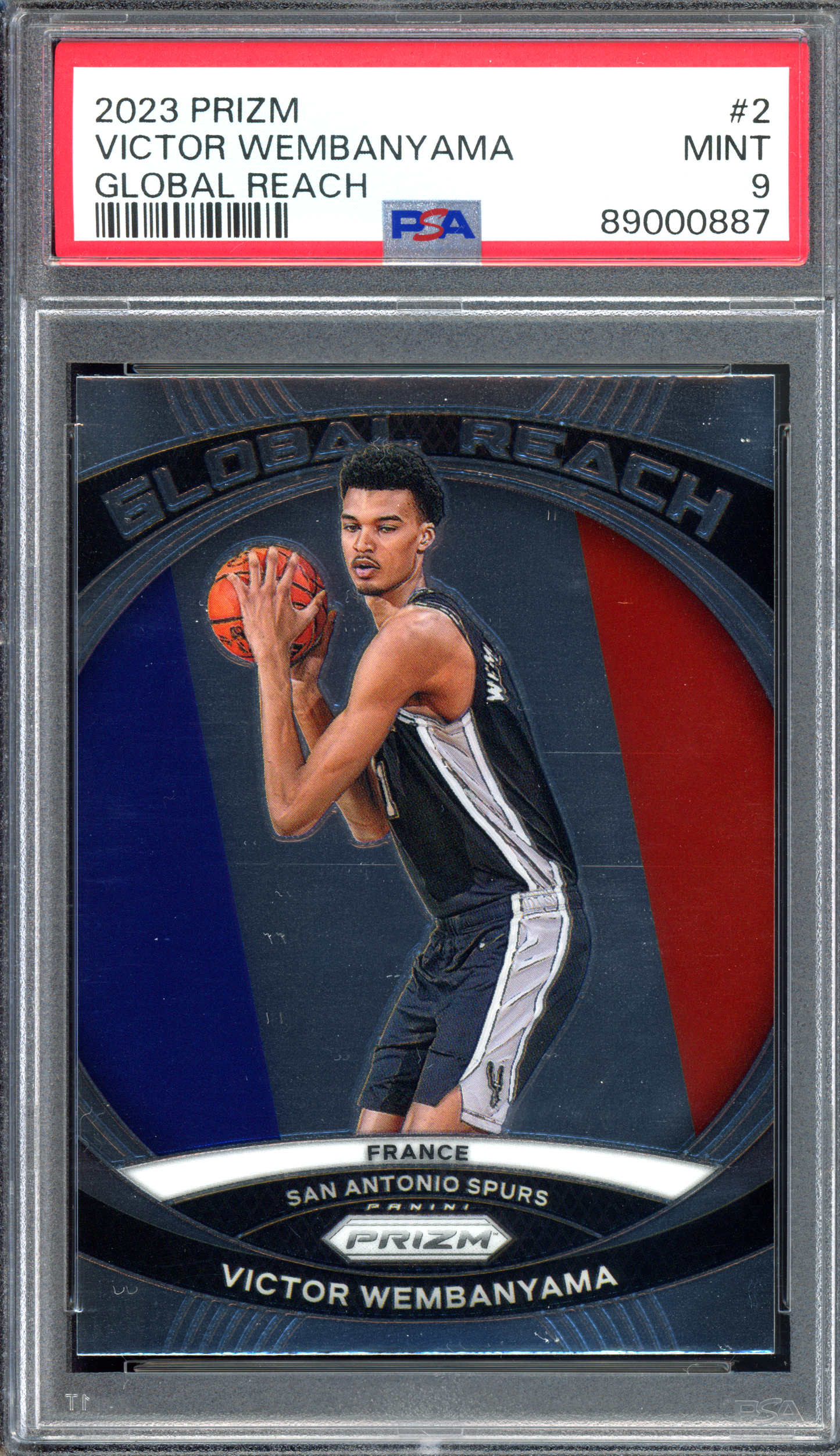 Victor Wembanyama Global Reach Rookie PSA 9 I 2023-24 Panini Prizm