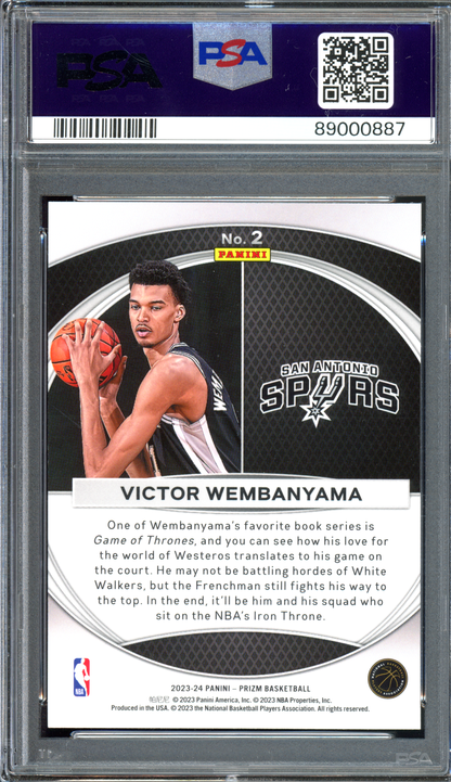 Victor Wembanyama Global Reach Rookie PSA 9 I 2023-24 Panini Prizm