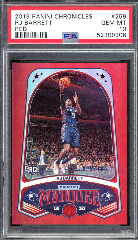 RJ Barrett Marquee Red PSA 10 - Limitiert auf 149 I 2019-20 Panini Chronicles