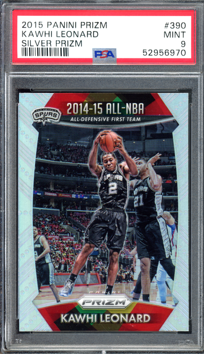 Kawhi Leonard Silver PSA 9 I 2015-16 Panini Prizm