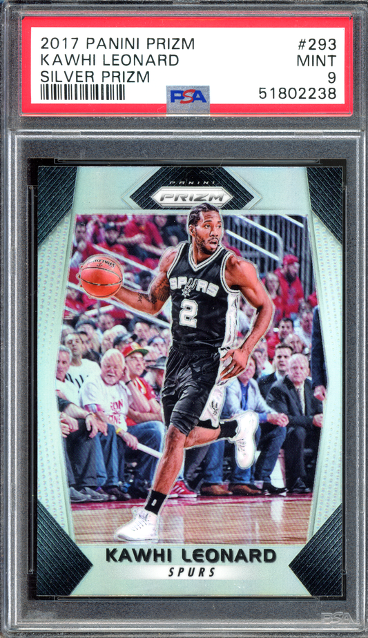 Kawhi Leonard Silver PSA 9 I 2017-18 Panini Prizm