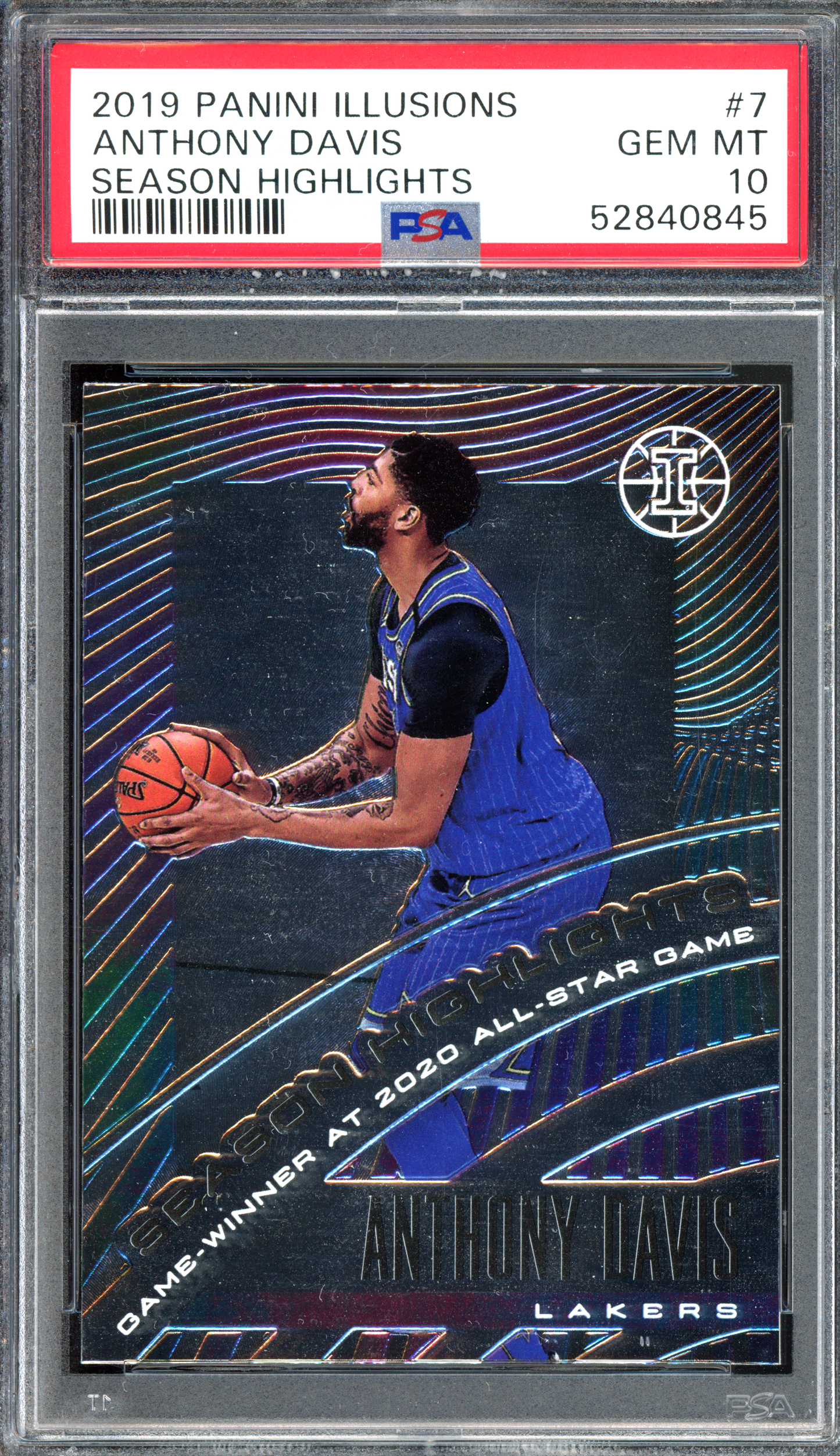 Anthony Davis Season Highlights Game-Winner at 2020 All-Star Game PSA 10 I 2019-20 Panini Illusions