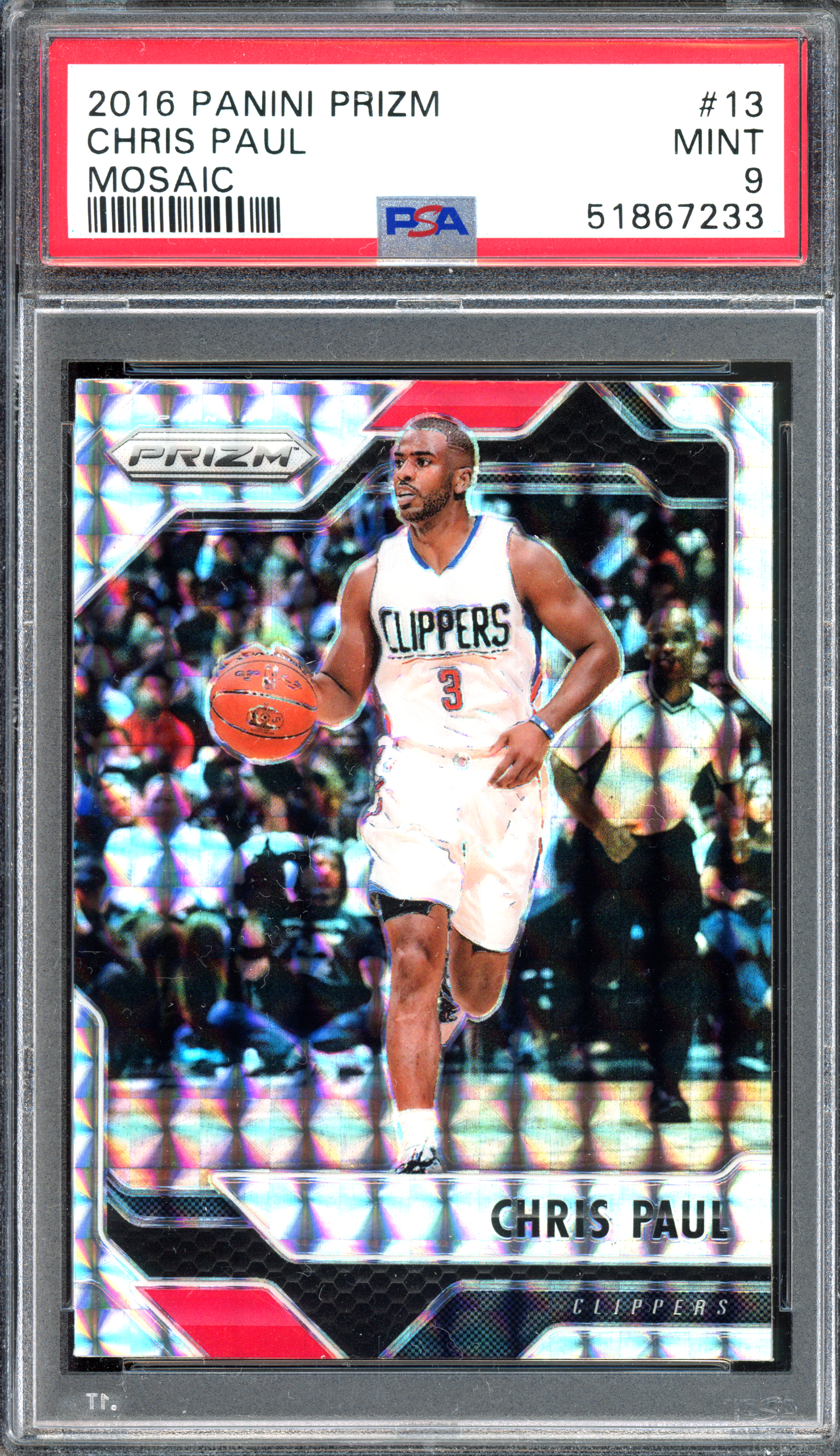 Chris Paul Mosaic PSA 9 I 2016-17 Panini Prizm