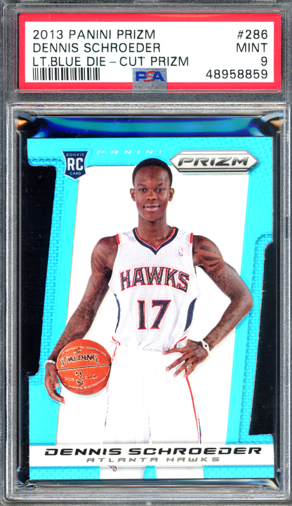 Dennis Schröder Rookie Light Blue Die-Cut PSA 9 - Limitiert auf 199 I 2013-14 Panini Prizm