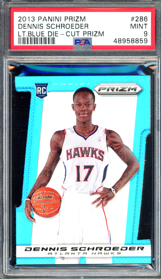 Dennis Schröder Rookie Light Blue Die-Cut PSA 9 - Limitiert auf 199 I 2013-14 Panini Prizm