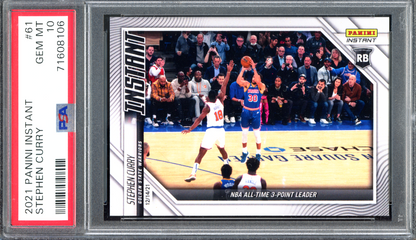 Stephen Curry Record Breaker NBA All-Time 3-Point Leader PSA 10 - Limitiert auf 5215 I 2021-22 Panini Instant