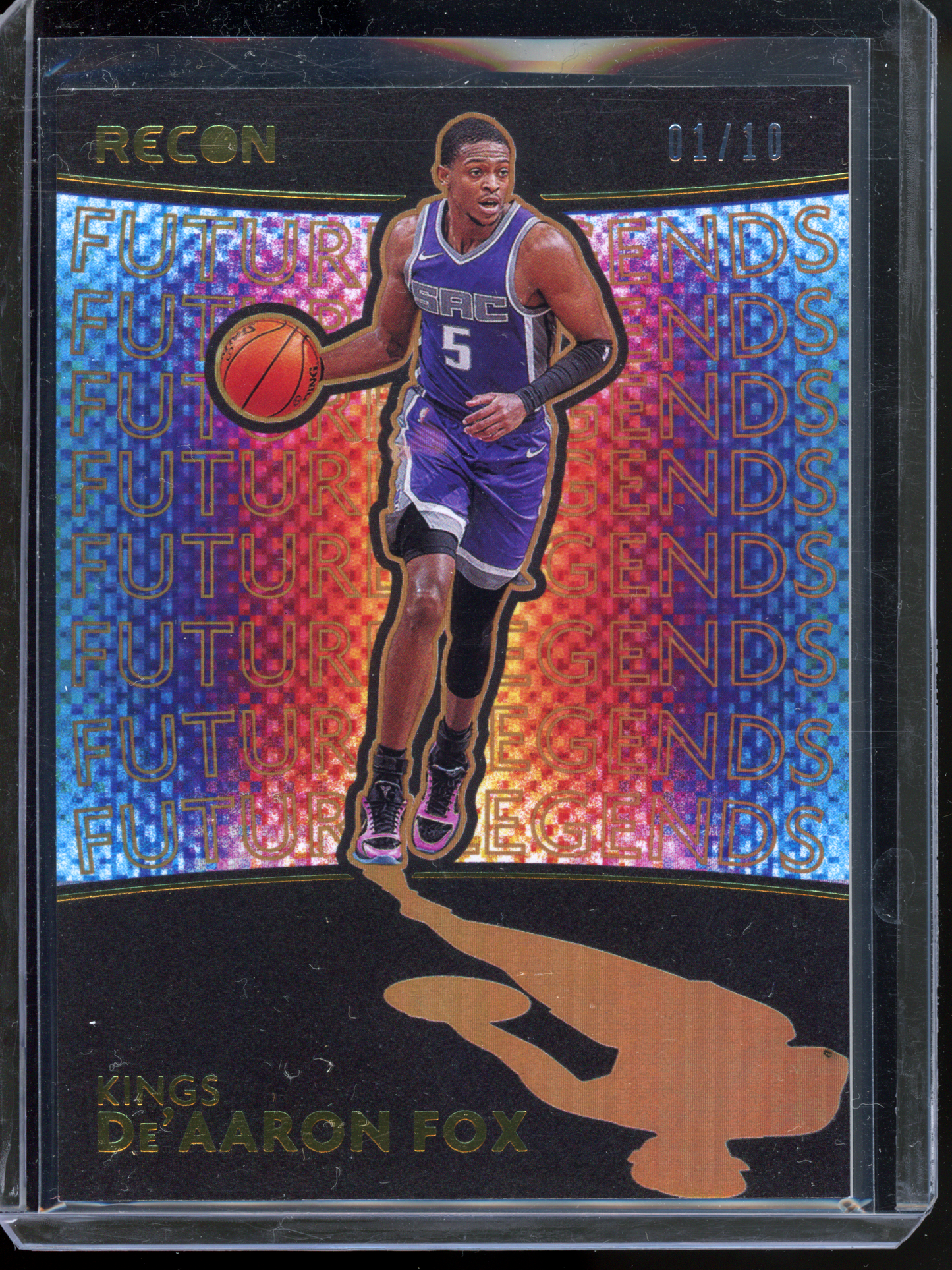 De'Aaron Fox Future Legends Gold - Limitiert auf 10 I 2020-21 Panini Recon