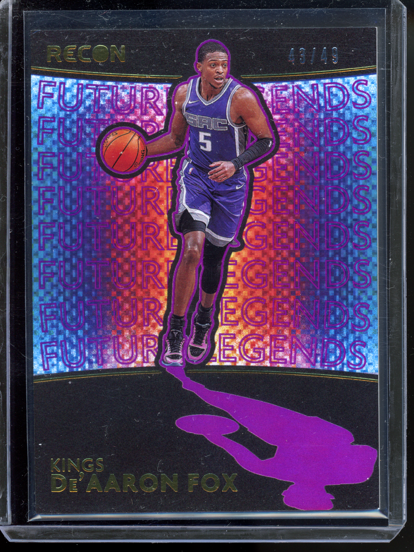 De'Aaron Fox Future Legends Purple - Limitiert auf 49 I 2020-21 Panini Recon