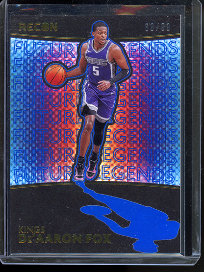 De'Aaron Fox Future Legends Blue - Limitiert auf 99 I 2020-21 Panini Recon